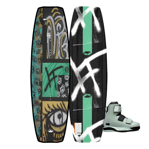 2026 Liquid Force Apex Park Wakeboard and Hook 6X Bindings Package