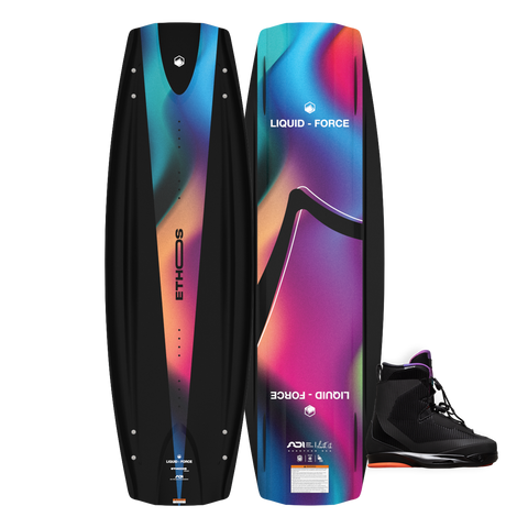 2026 Liquid Force Ethos Wakeboard and Vertex Bindings Package