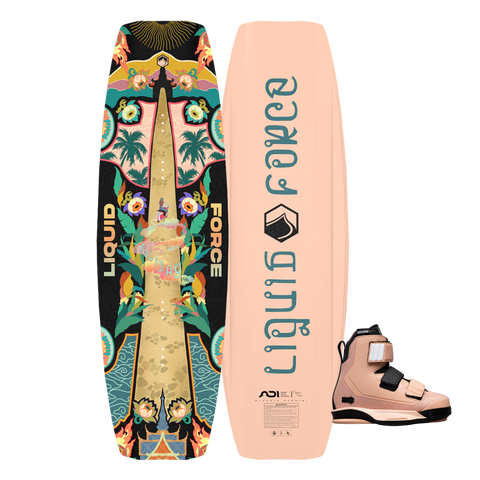 2026 Liquid Force Holiday Park Wakeboard and Hook 6X Bindings Package
