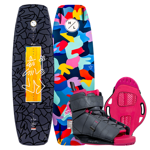 2026 Hyperlite Women's Prizm Wakeboard with Viva Bindings