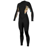 O'NEILL WOMEN'S BAHIA 3/2MM BACK ZIP FULL WETSUIT - MIKAH FLOWER