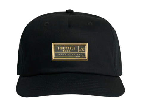 Lifestyle Wake Black Patch Hat