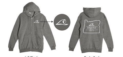 Lifestyle Wake Zip Hoodie - OR Local