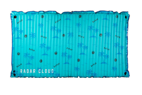 Radar Cloud Water Mat - Blue Palms - 5' x 10'